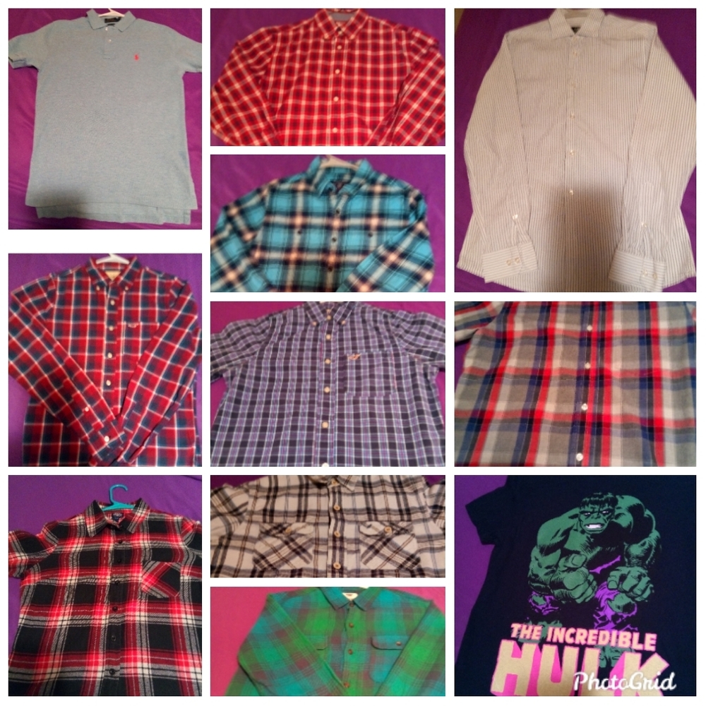 11 ASSORTED NAME BRAND BOYS SHIRTS ASSORTED SIZES